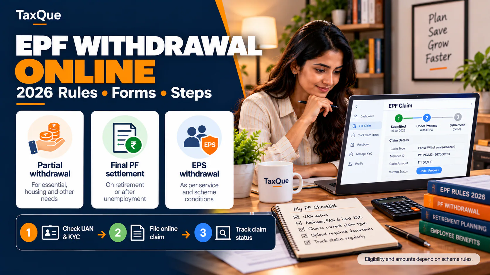 EPF Withdrawal Online 2026 | TaxQue Blog
