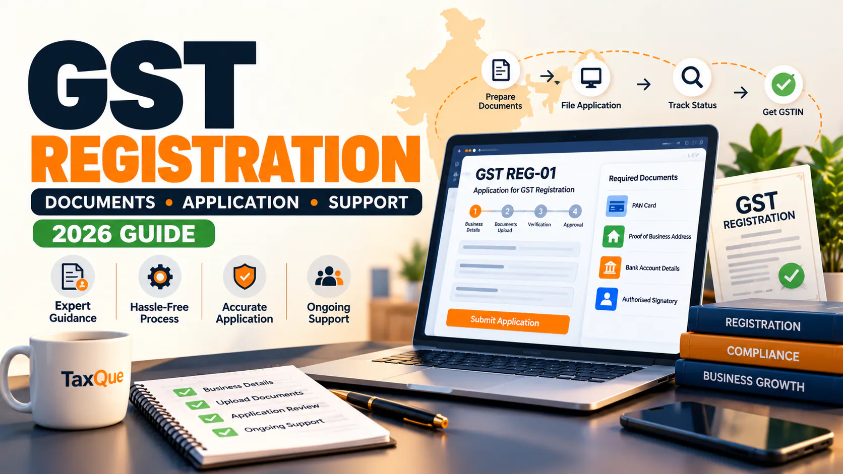 GST Registration Assistance in India (2026): Process & TaxQue Support